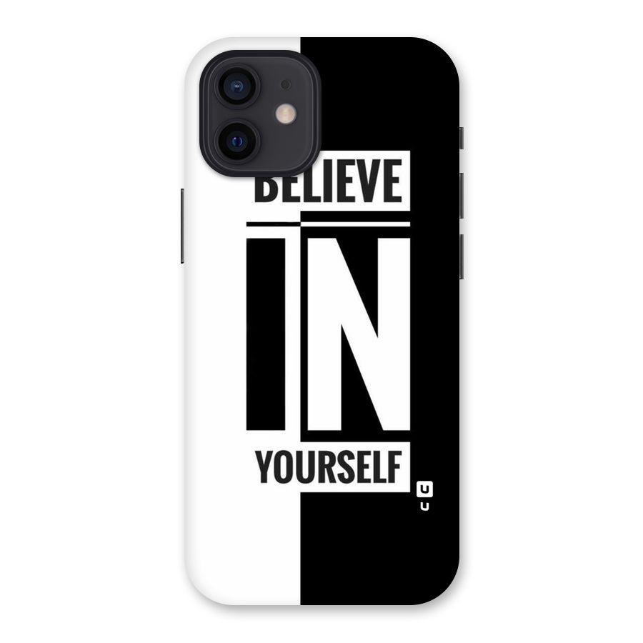 Believe Yourself Black Back Case for iPhone 12