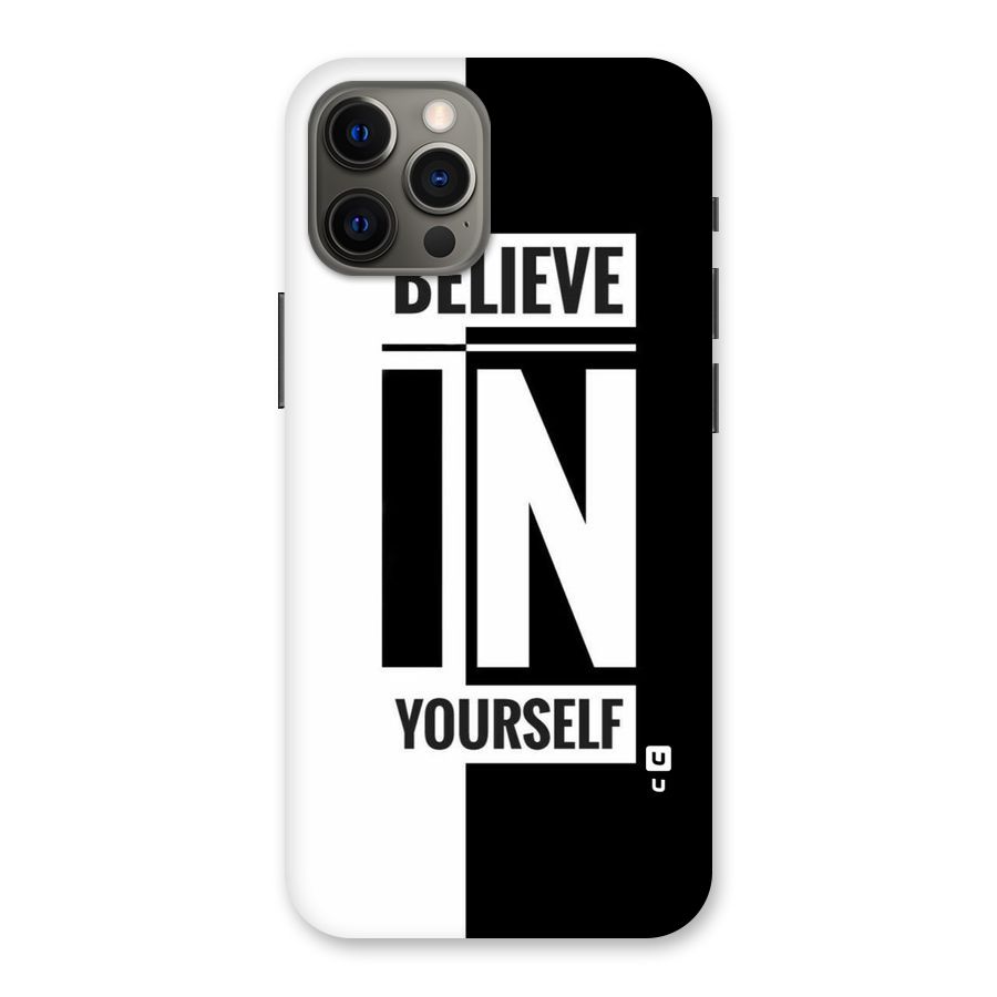 Believe Yourself Black Back Case for iPhone 12 Pro Max