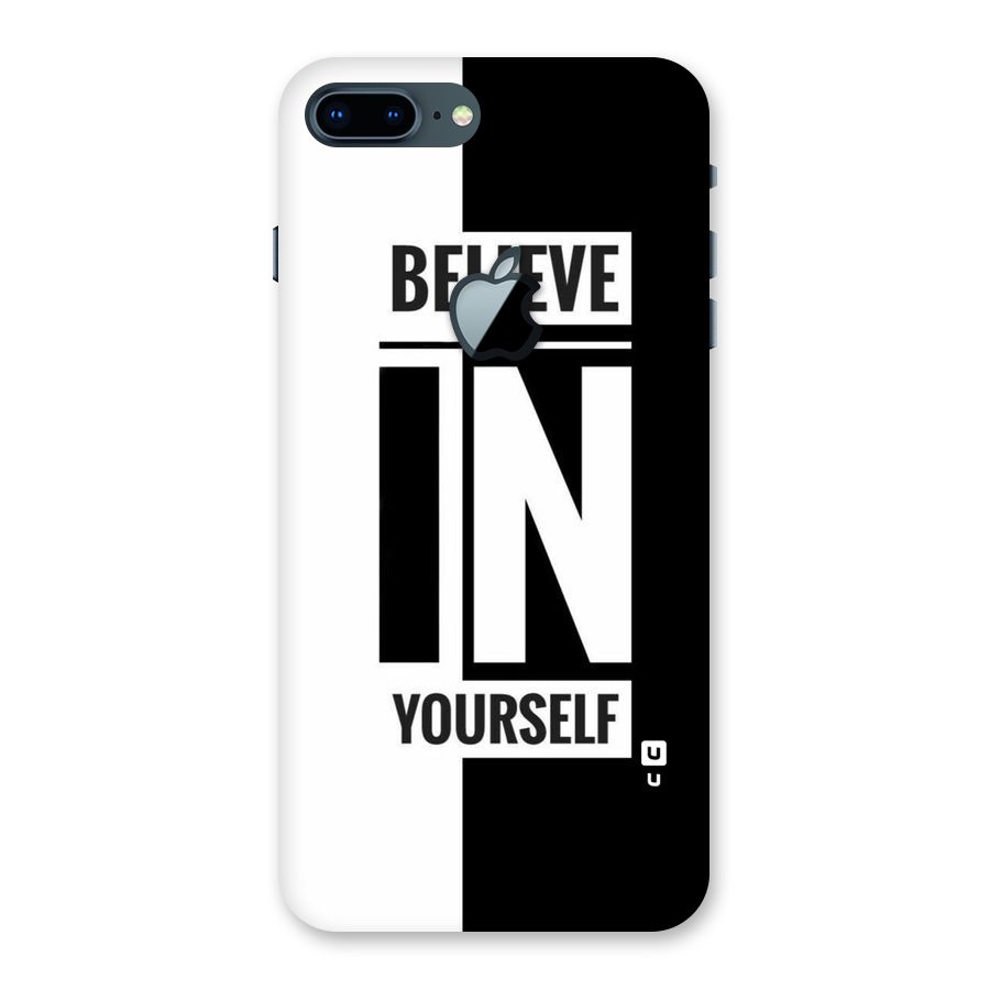 Believe Yourself Black Back Case for iPhone 7 Plus Apple Cut
