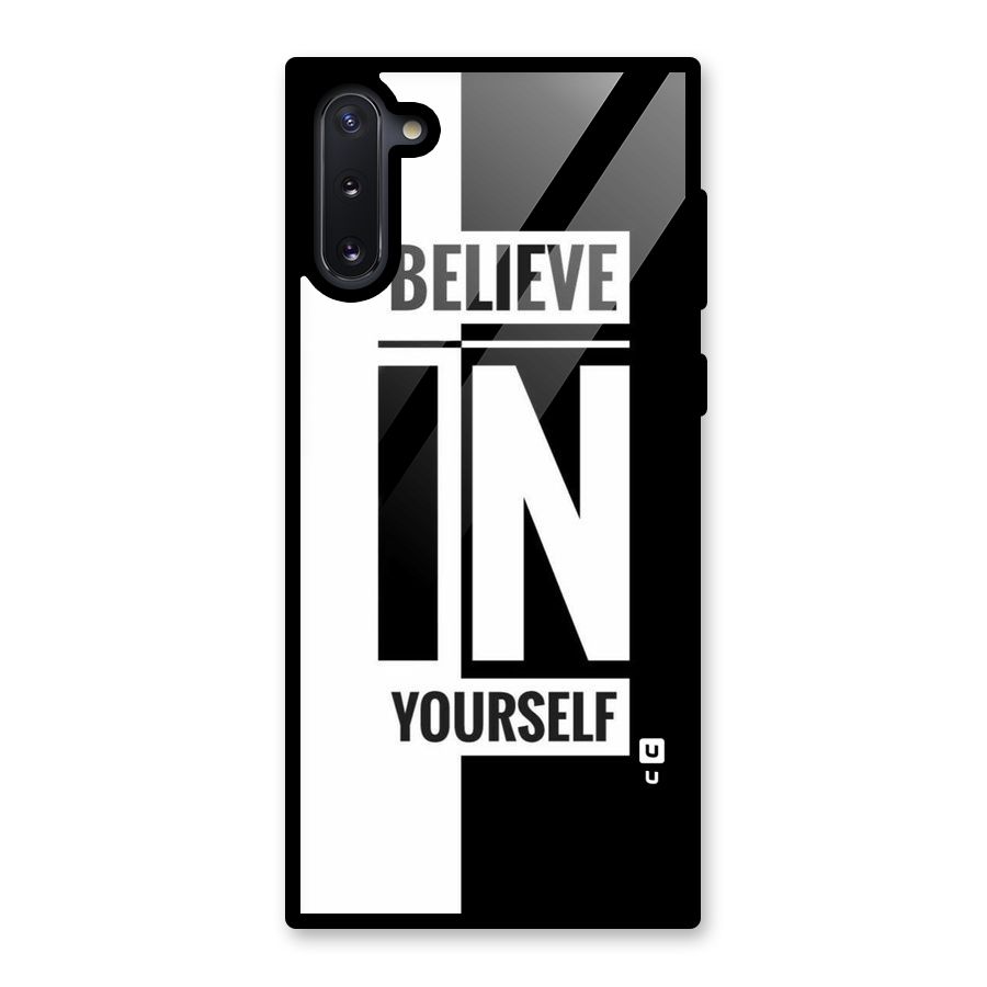 Believe Yourself Black Glass Back Case for Galaxy Note 10