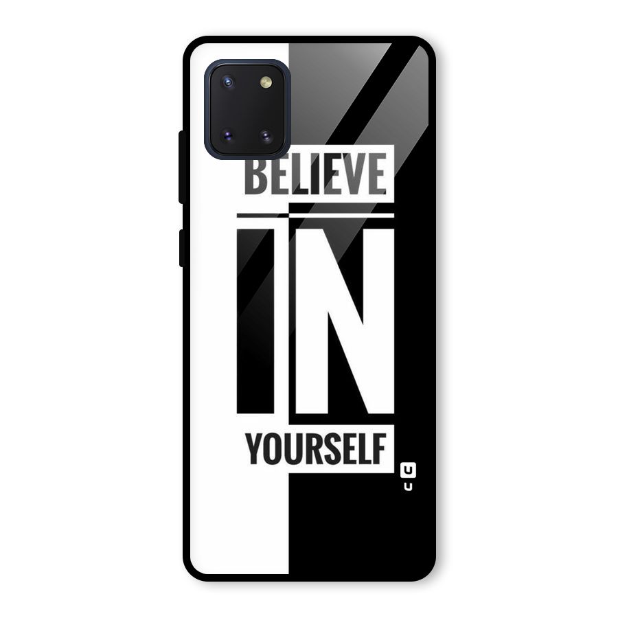 Believe Yourself Black Glass Back Case for Galaxy Note 10 Lite