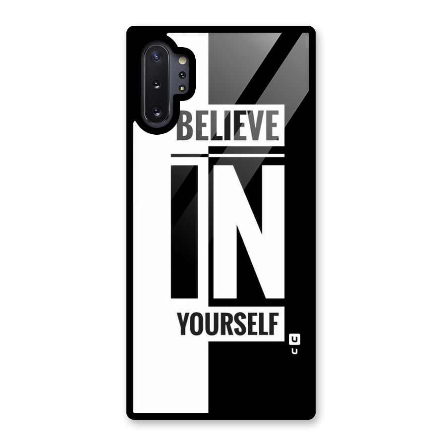 Believe Yourself Black Glass Back Case for Galaxy Note 10 Plus