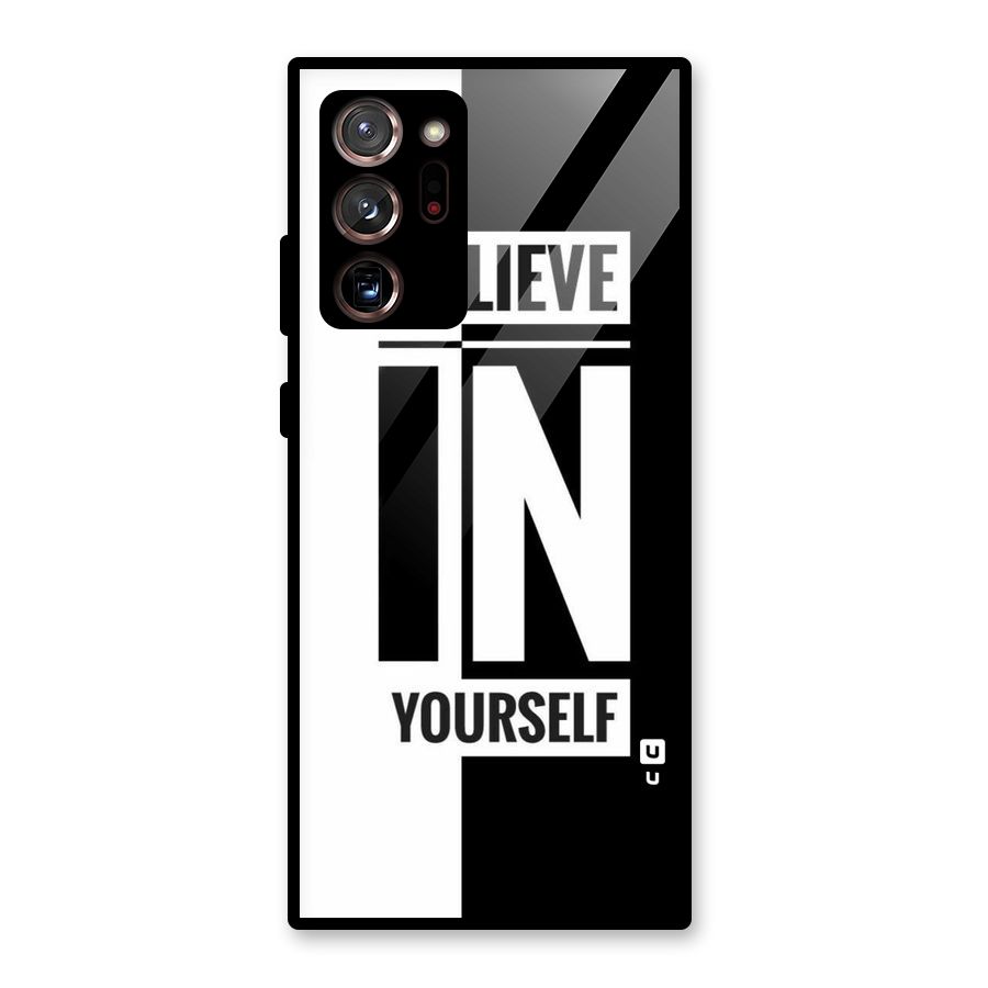 Believe Yourself Black Glass Back Case for Galaxy Note 20 Ultra