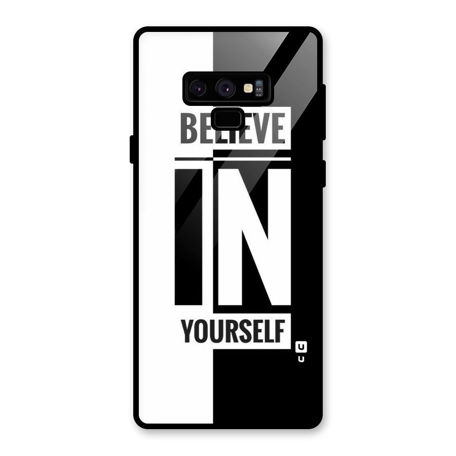 Believe Yourself Black Glass Back Case for Galaxy Note 9