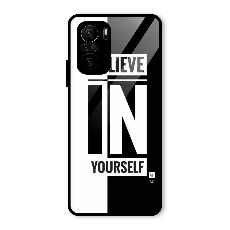 Believe Yourself Black Glass Back Case for Mi 11x