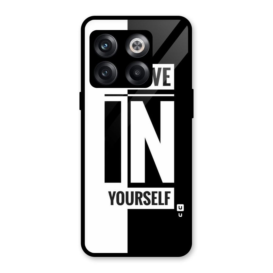 Believe Yourself Black Glass Back Case for OnePlus 10T