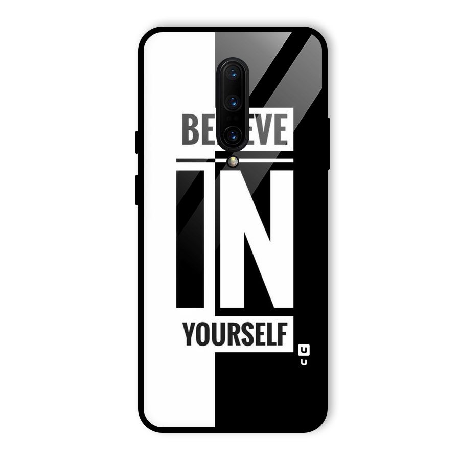 Believe Yourself Black Glass Back Case for OnePlus 7 Pro