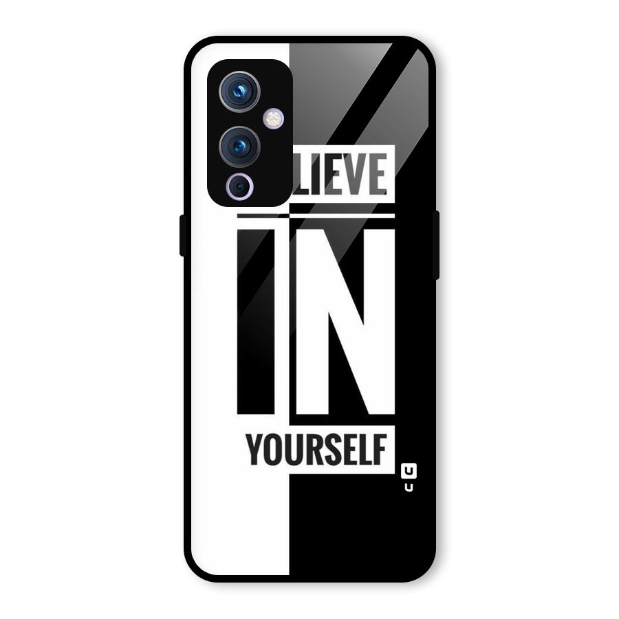 Believe Yourself Black Glass Back Case for OnePlus 9