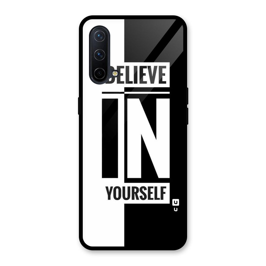 Believe Yourself Black Glass Back Case for OnePlus Nord CE 5G