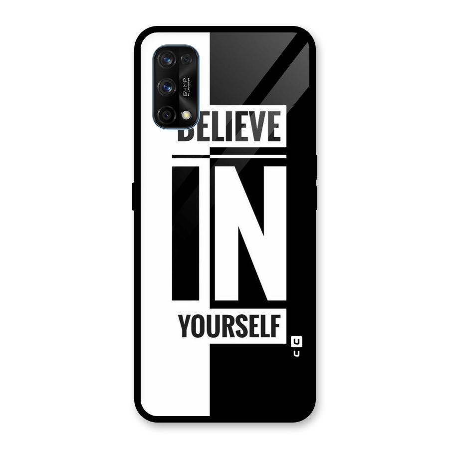 Believe Yourself Black Glass Back Case for Realme 7 Pro