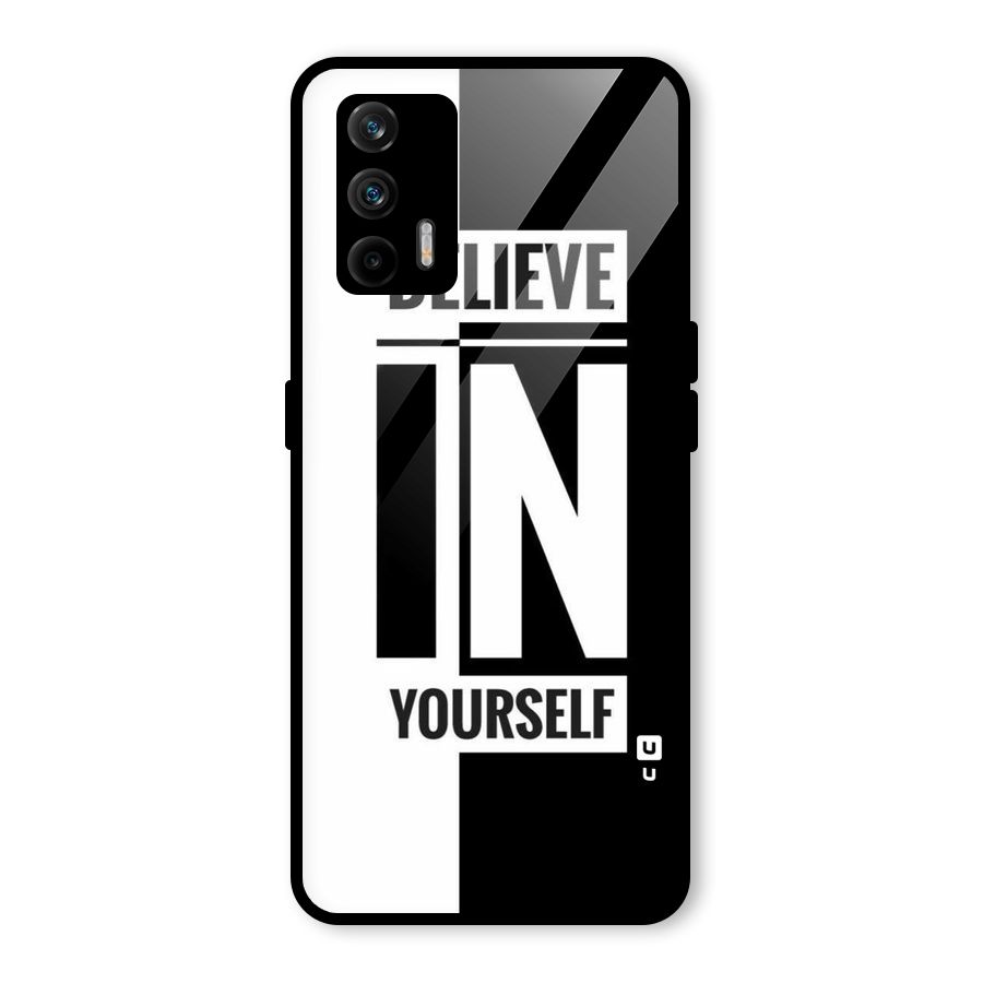 Believe Yourself Black Glass Back Case for Realme GT 5G
