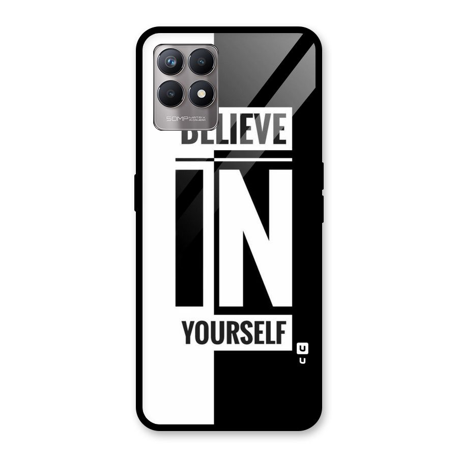 Believe Yourself Black Glass Back Case for Realme Narzo 50