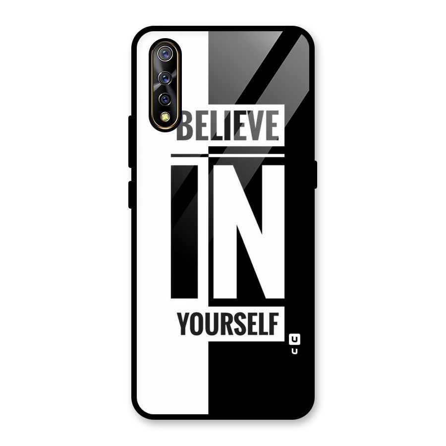 Believe Yourself Black Glass Back Case for Vivo S1