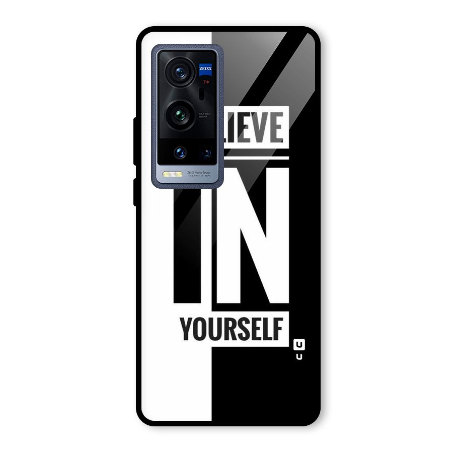 Believe Yourself Black Glass Back Case for Vivo X60 Pro Plus