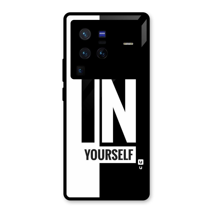 Believe Yourself Black Glass Back Case for Vivo X80 Pro