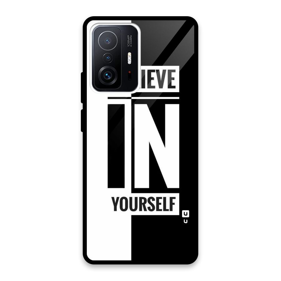 Believe Yourself Black Glass Back Case for Xiaomi 11T Pro