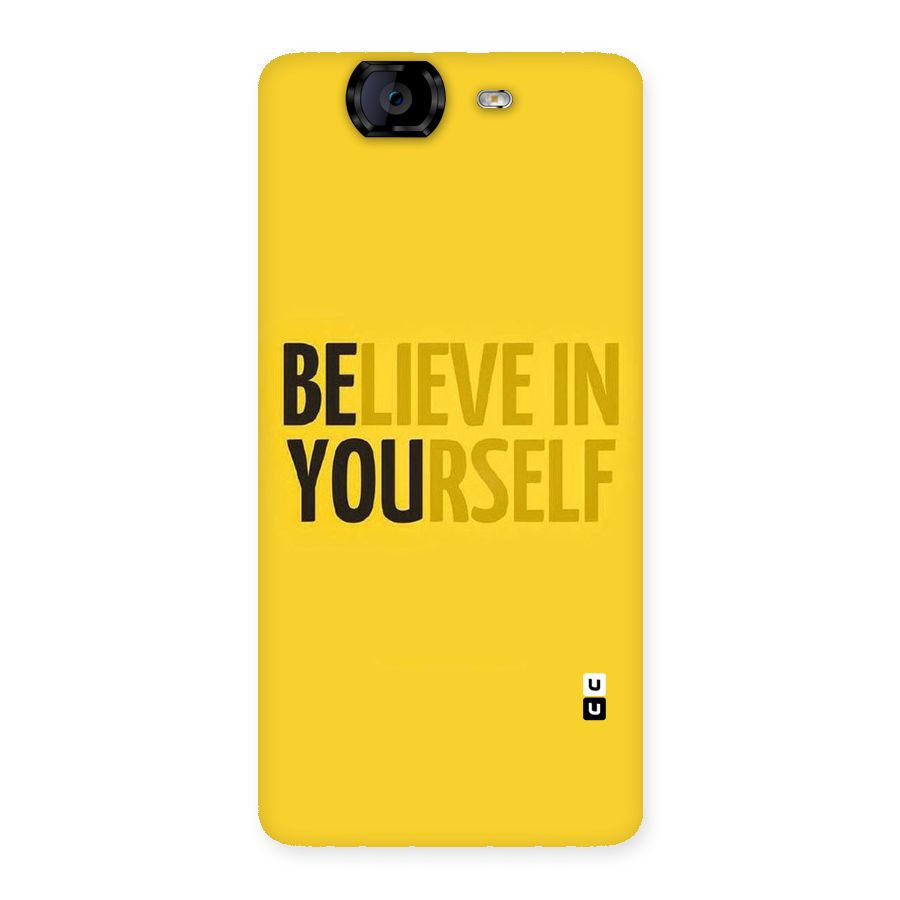 Believe Yourself Yellow Back Case for Canvas Knight A350