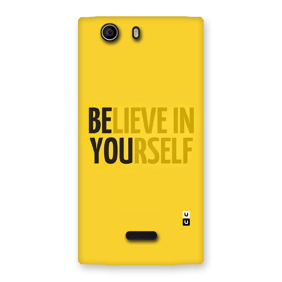 Believe Yourself Yellow Back Case for Canvas Nitro 2 E311