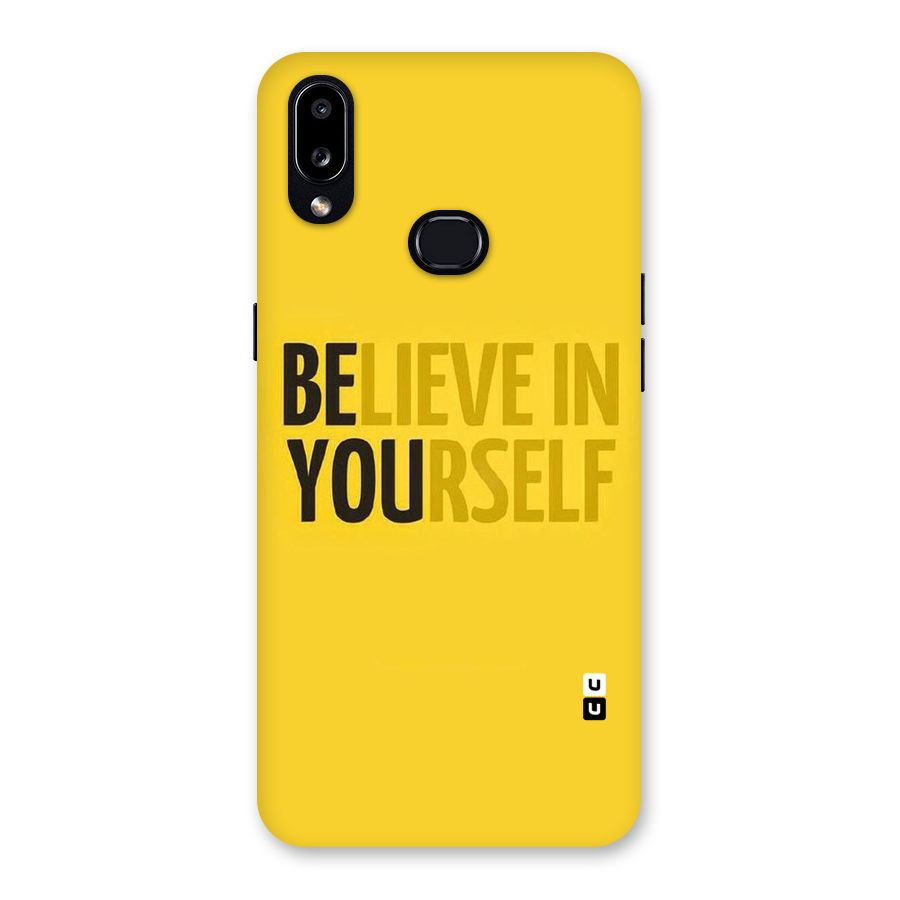 Believe Yourself Yellow Back Case for Galaxy A10s