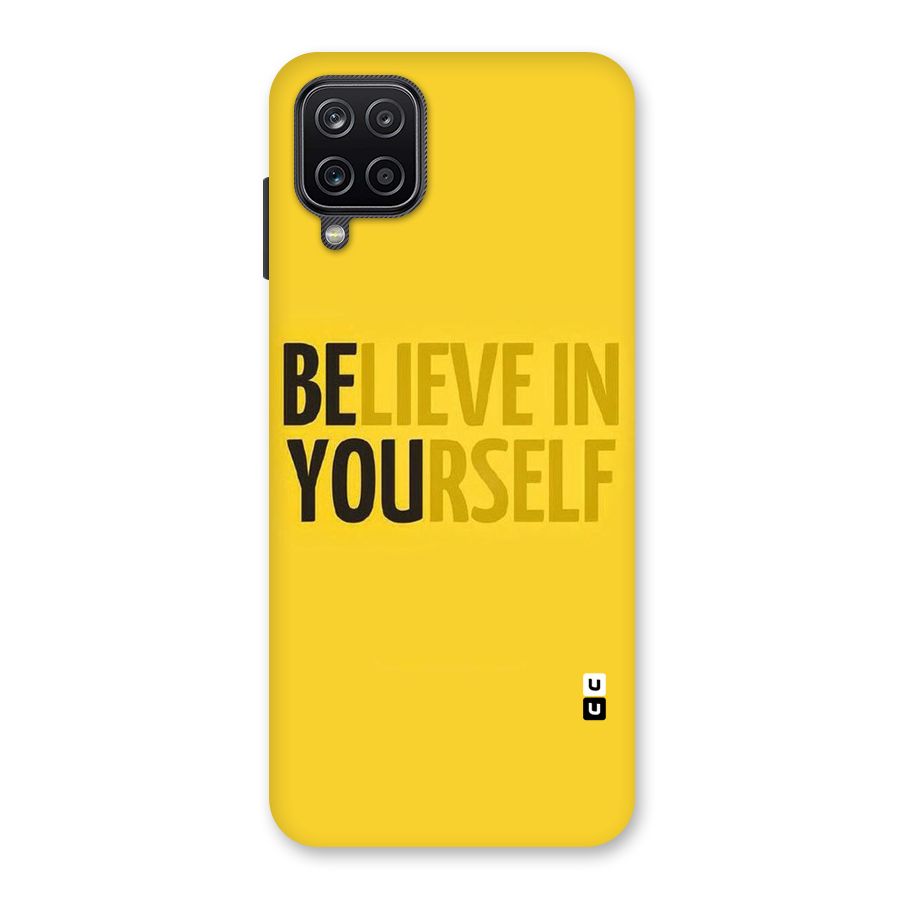Believe Yourself Yellow Back Case for Galaxy A12