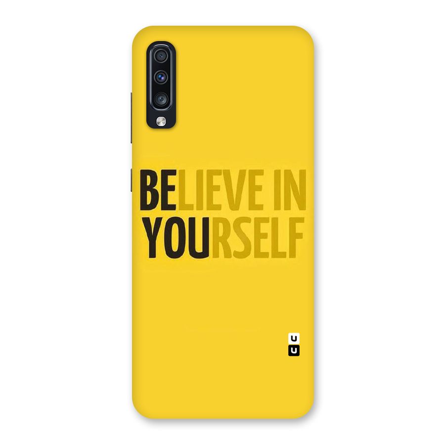 Believe Yourself Yellow Back Case for Galaxy A70s