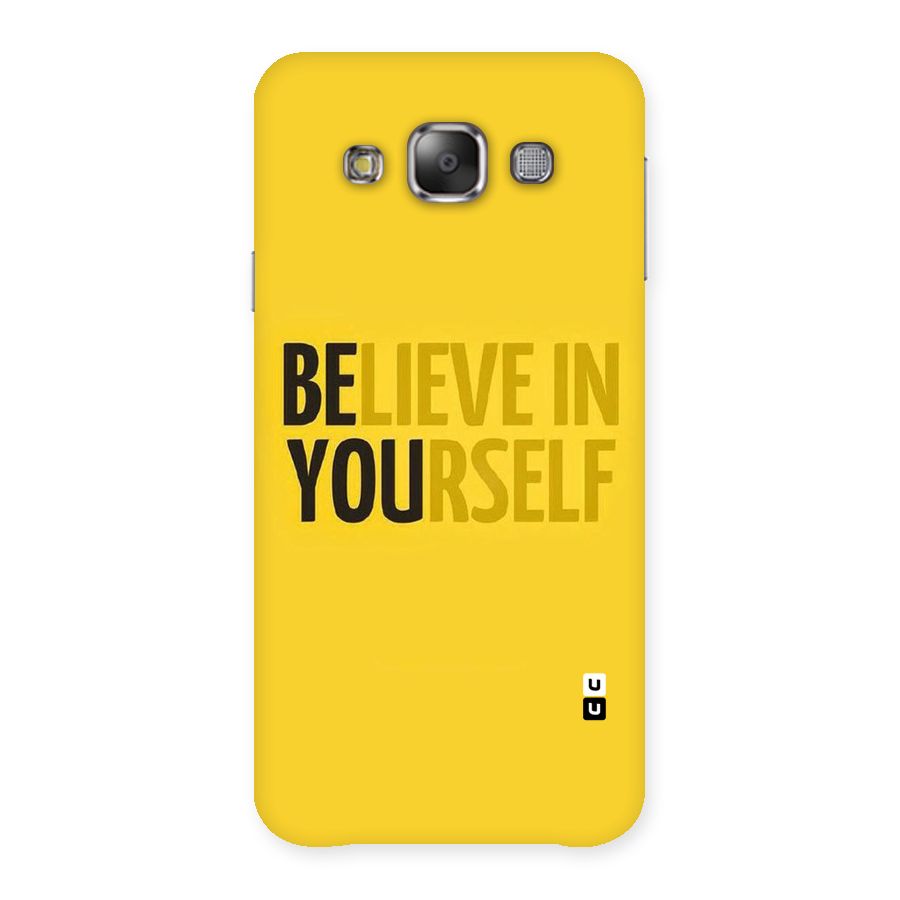 Believe Yourself Yellow Back Case for Galaxy E7