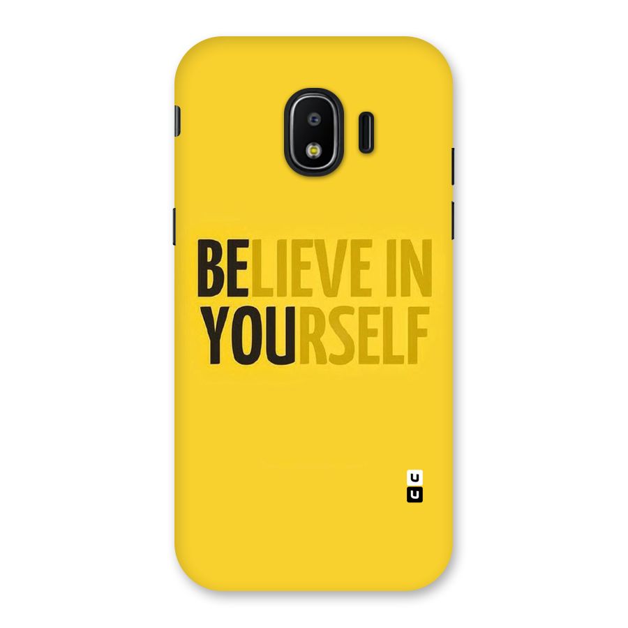 Believe Yourself Yellow Back Case for Galaxy J2 Pro 2018