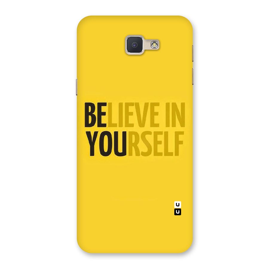 Believe Yourself Yellow Back Case for Galaxy J5 Prime