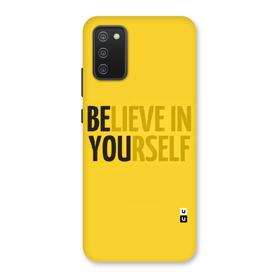 Believe Yourself Yellow Back Case for Galaxy M02s