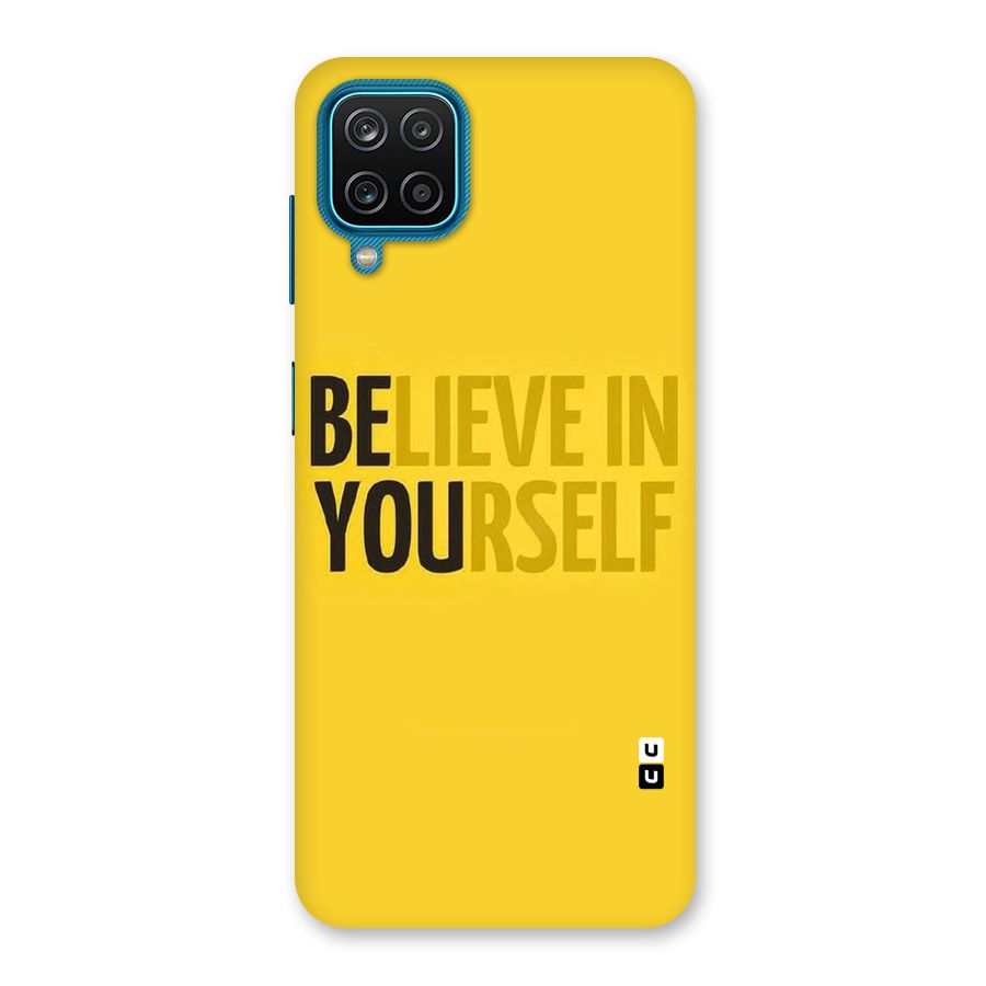 Believe Yourself Yellow Back Case for Galaxy M12