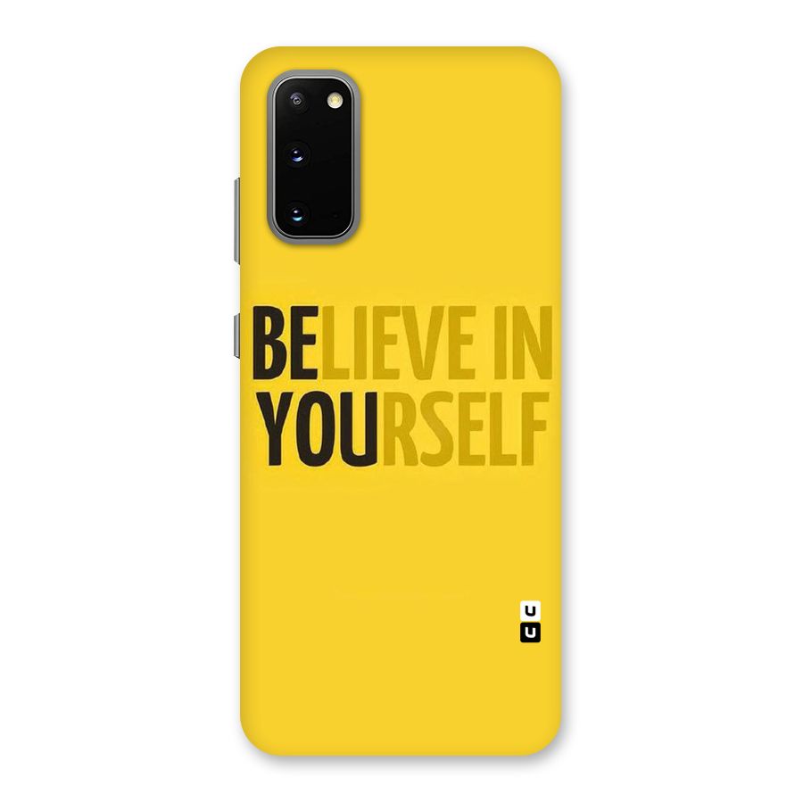 Believe Yourself Yellow Back Case for Galaxy S20