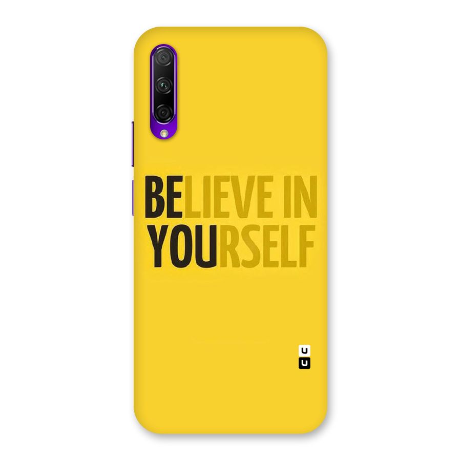Believe Yourself Yellow Back Case for Honor 9X Pro
