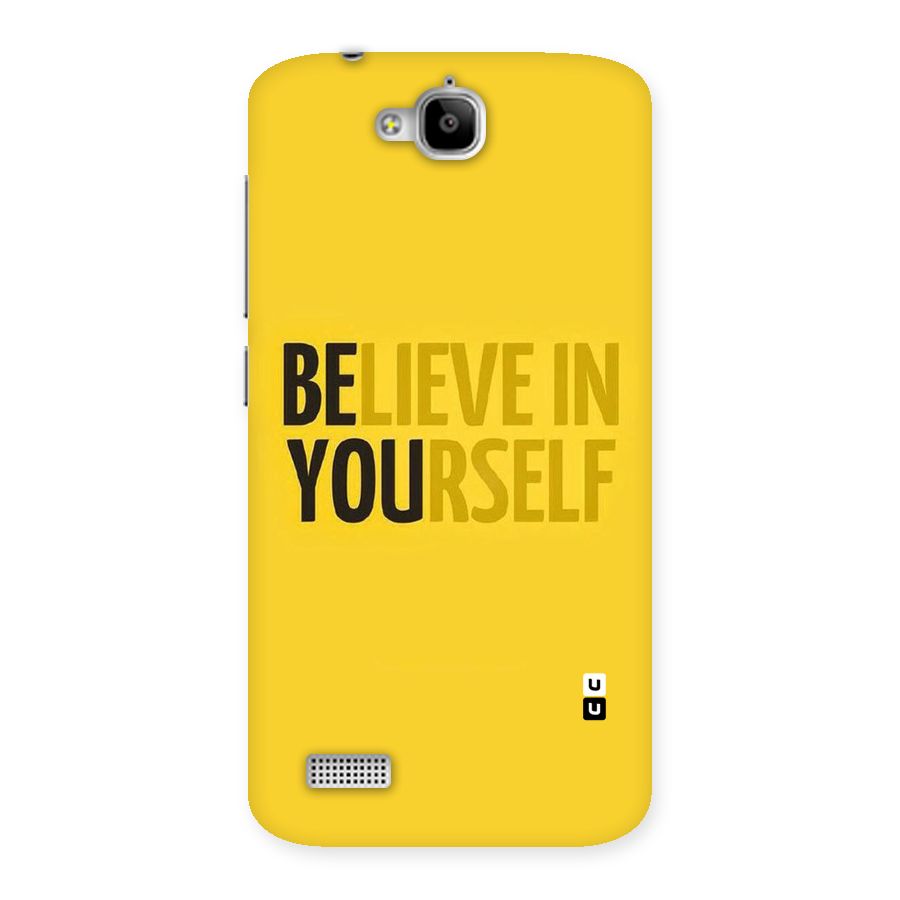 Believe Yourself Yellow Back Case for Honor Holly