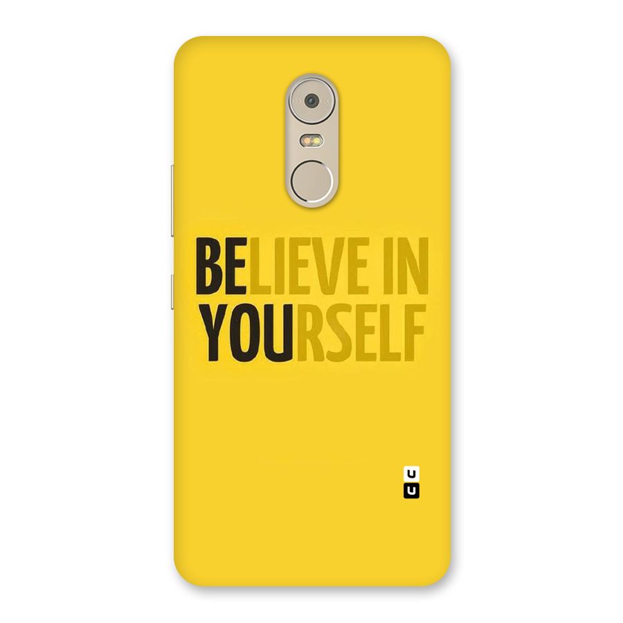 Believe Yourself Yellow Back Case for Lenovo K6 Note