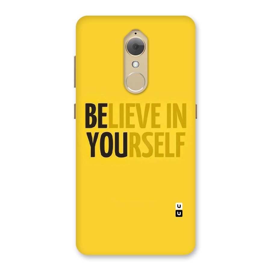 Believe Yourself Yellow Back Case for Lenovo K8