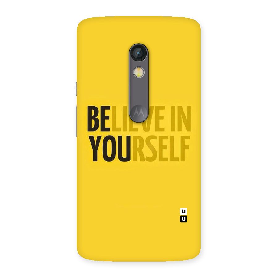 Believe Yourself Yellow Back Case for Moto X Play