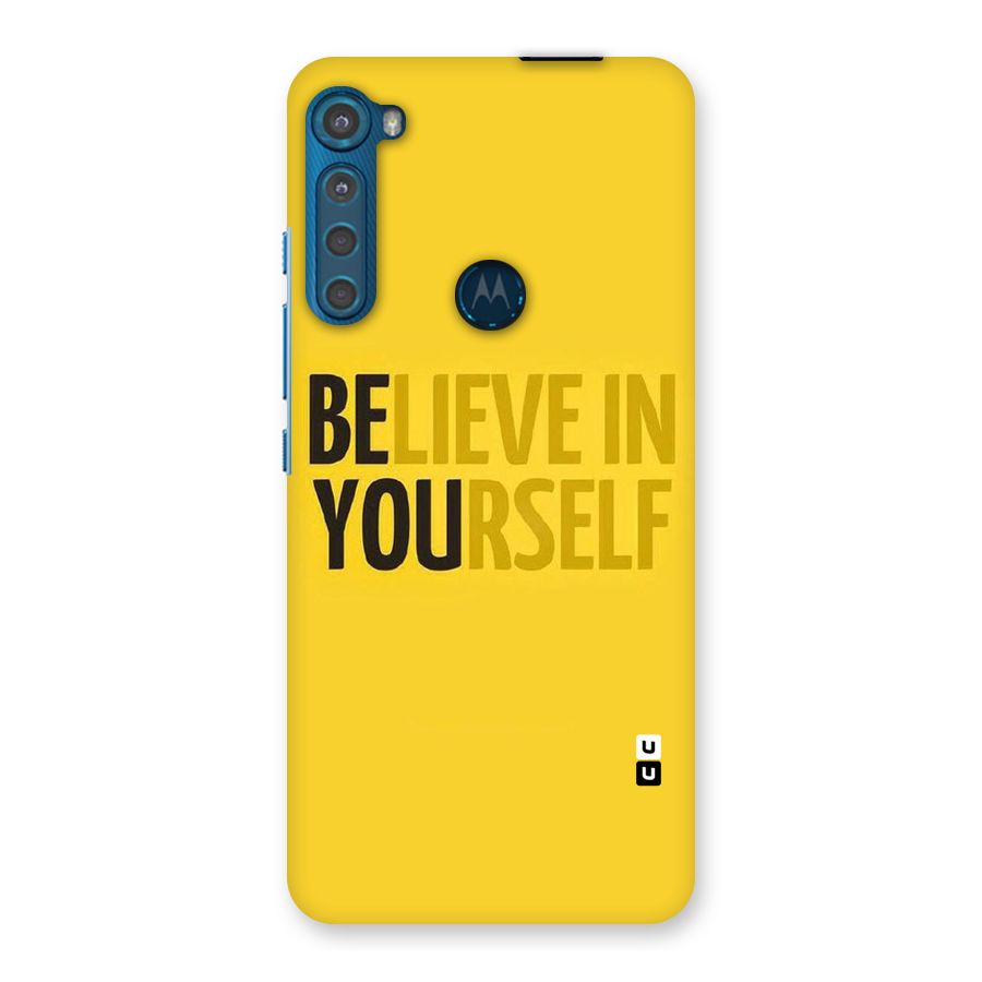 Believe Yourself Yellow Back Case for Motorola One Fusion Plus