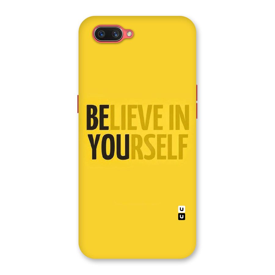 Believe Yourself Yellow Back Case for Oppo A3s