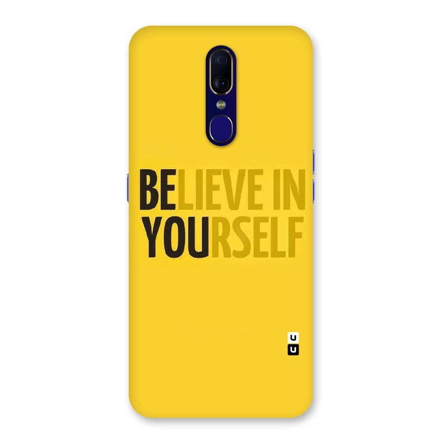 Believe Yourself Yellow Back Case for Oppo A9