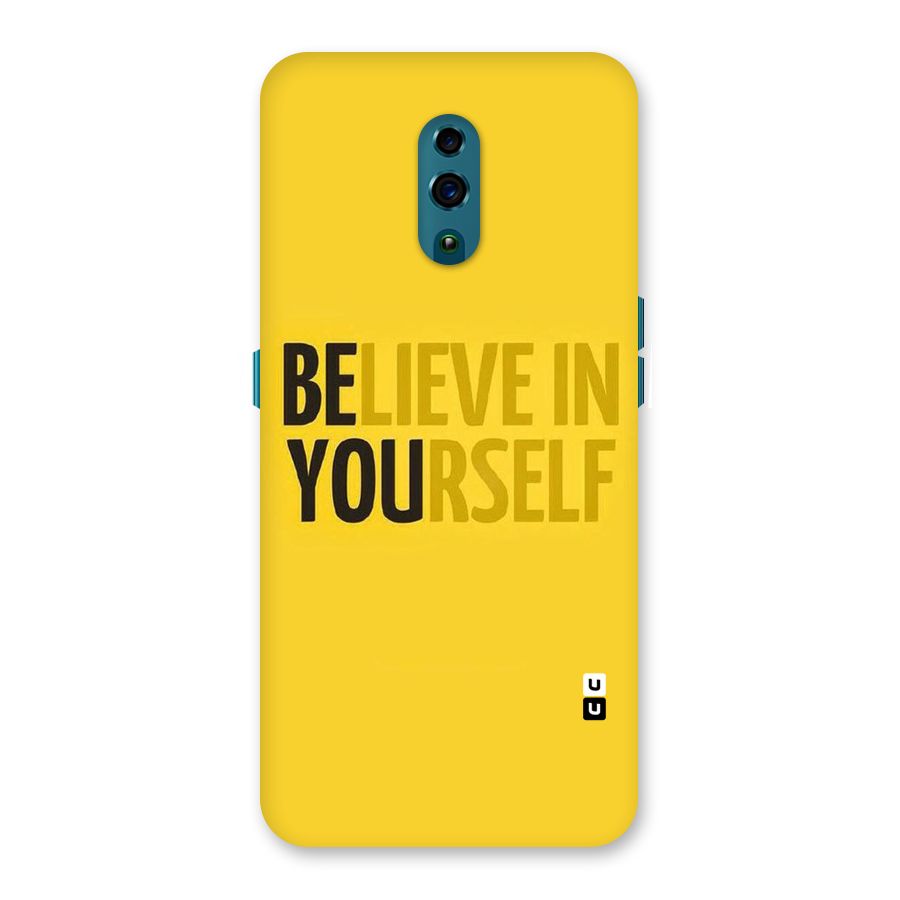 Believe Yourself Yellow Back Case for Oppo Reno