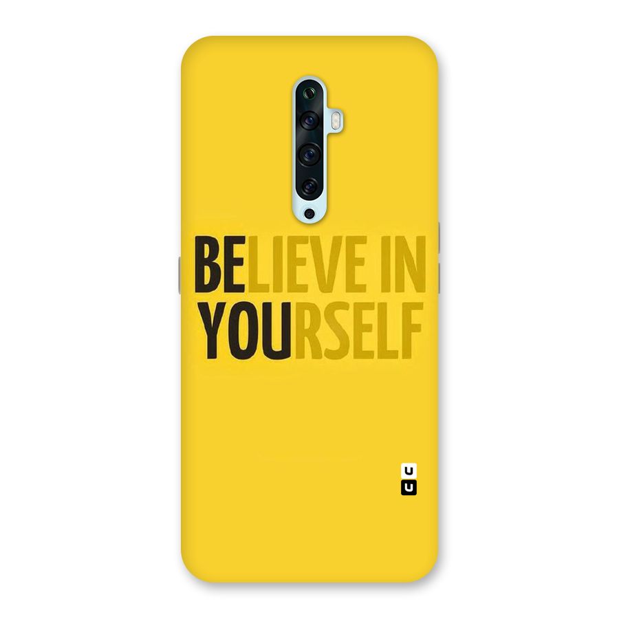 Believe Yourself Yellow Back Case for Oppo Reno2 F