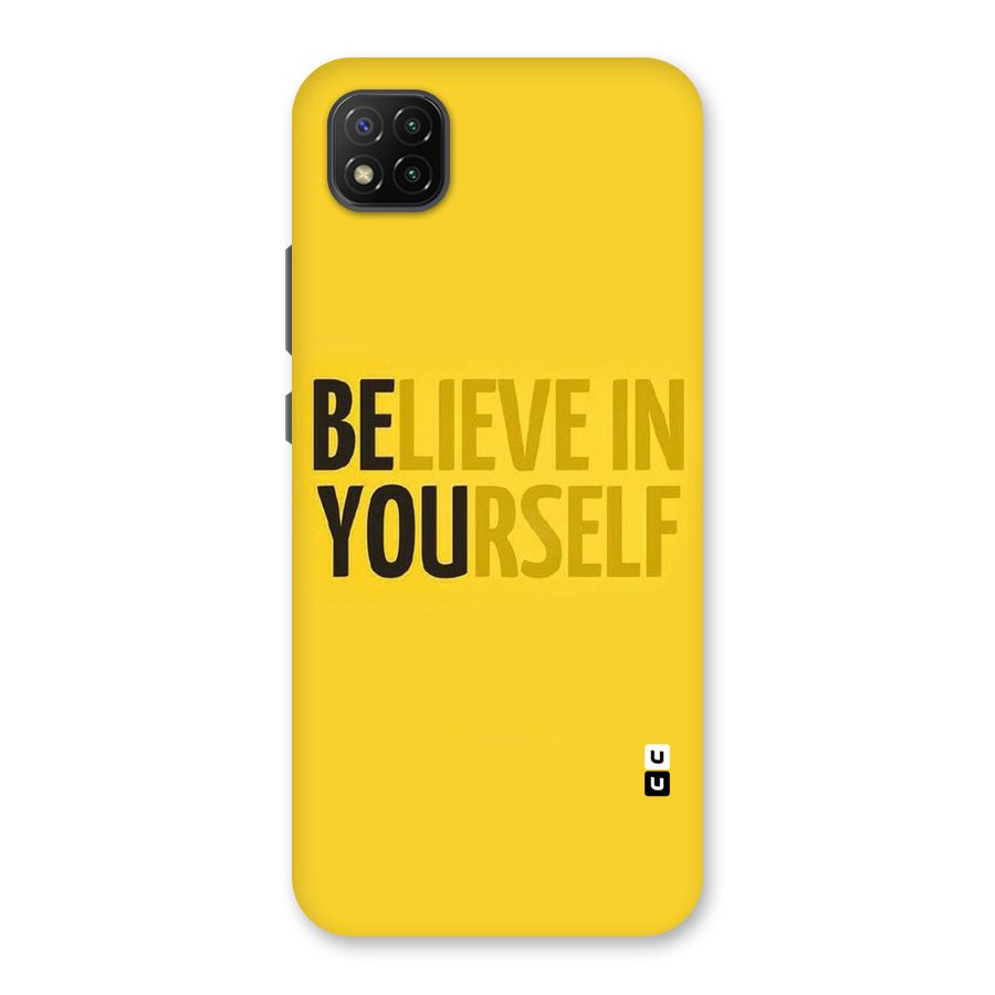 Believe Yourself Yellow Back Case for Poco C3