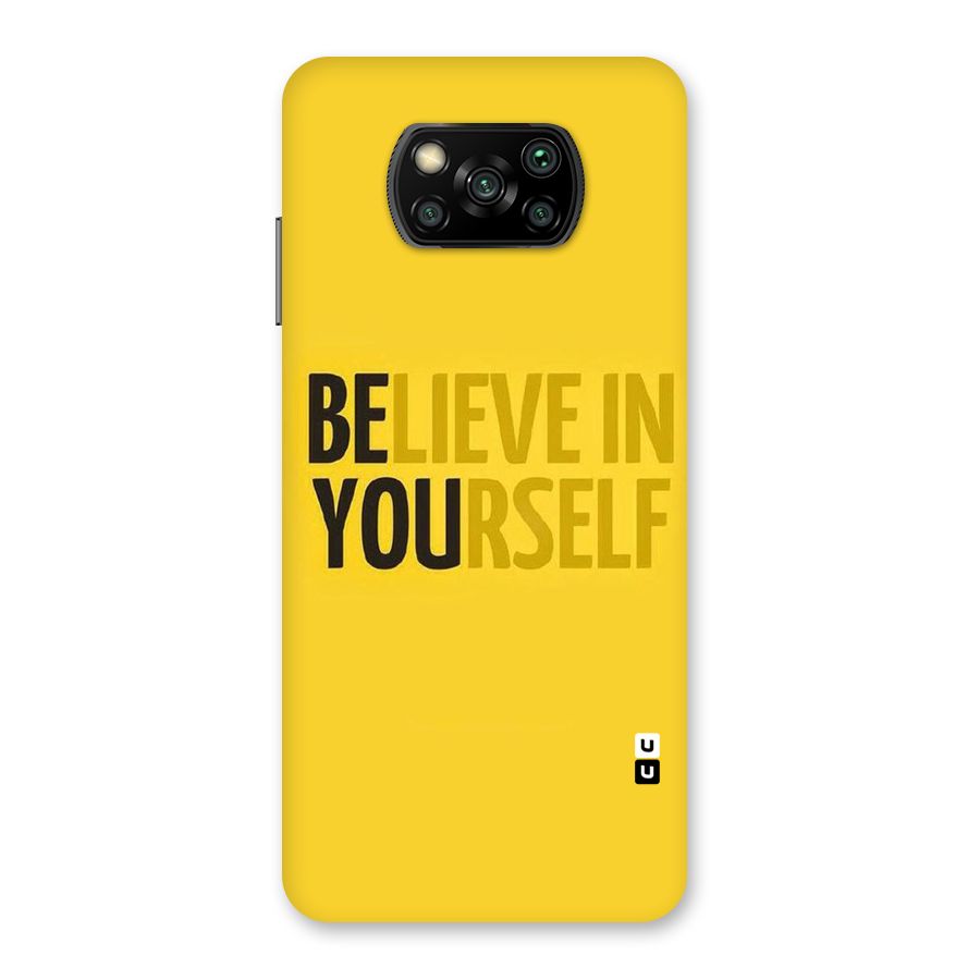 Believe Yourself Yellow Back Case for Poco X3