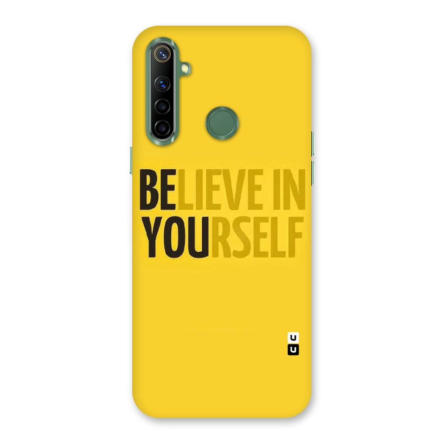 Believe Yourself Yellow Back Case for Realme Narzo 10