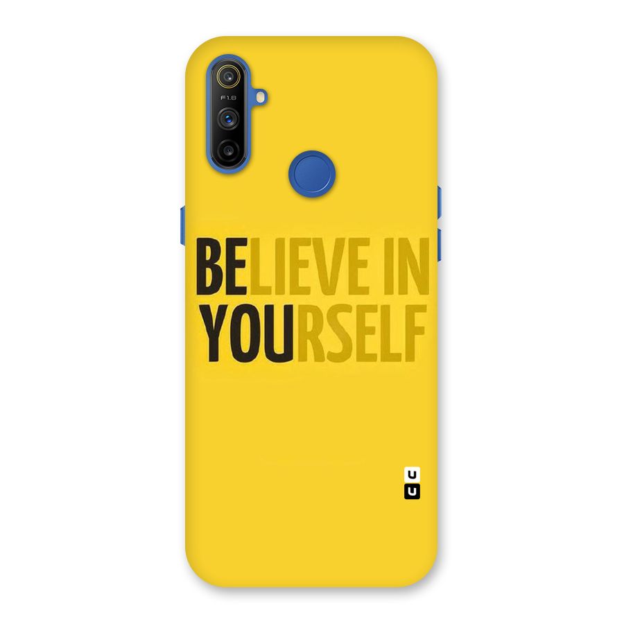 Believe Yourself Yellow Back Case for Realme Narzo 10A