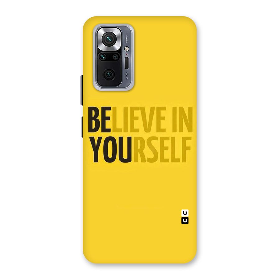 Believe Yourself Yellow Back Case for Redmi Note 10 Pro