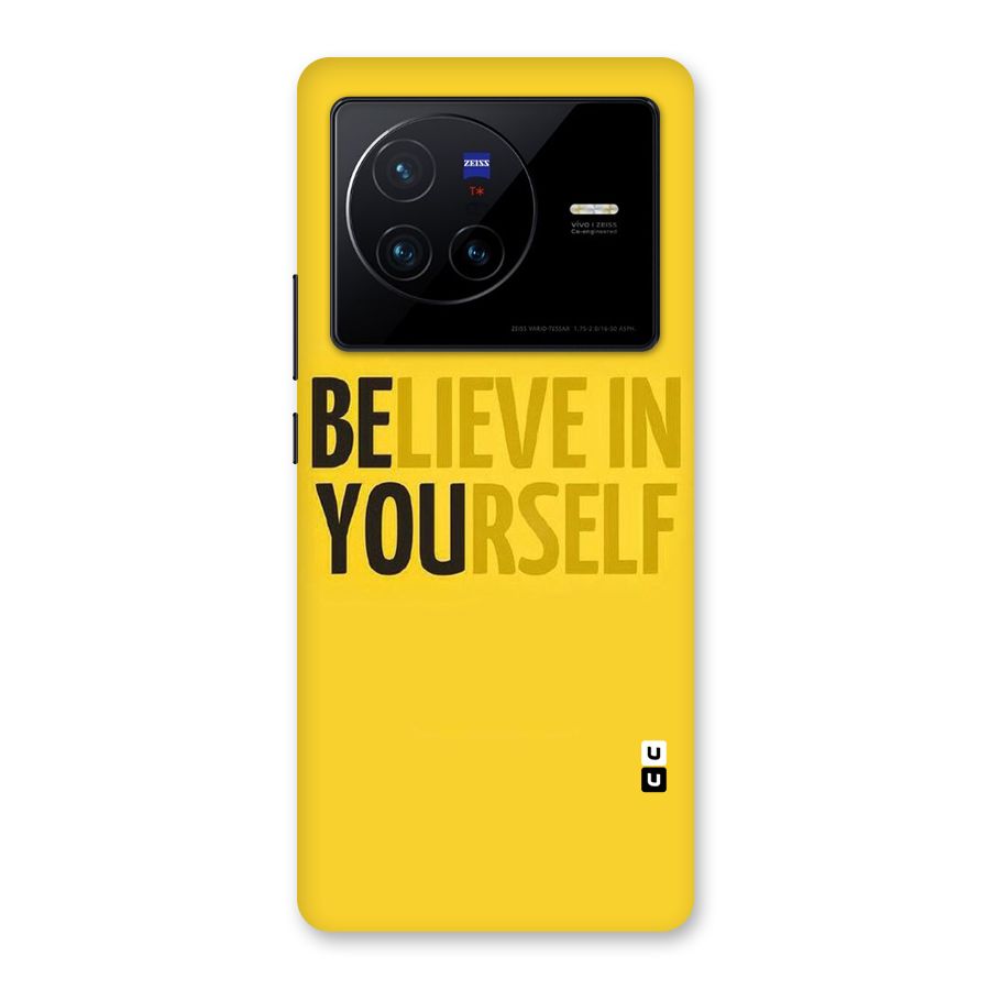 Believe Yourself Yellow Back Case for Vivo X80