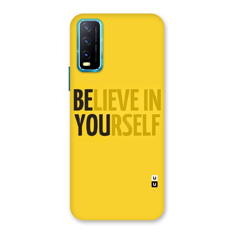 Believe Yourself Yellow Back Case for Vivo Y20A