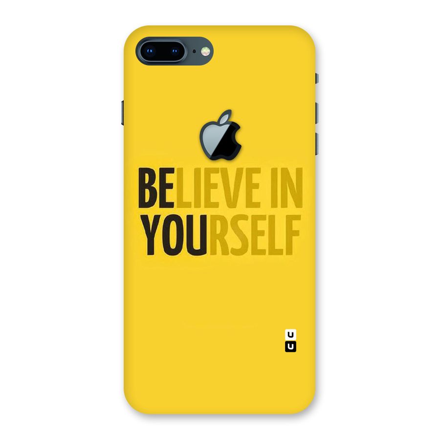 Believe Yourself Yellow Back Case for iPhone 7 Plus Apple Cut