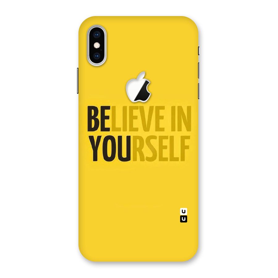 Believe Yourself Yellow Back Case for iPhone XS Max Apple Cut